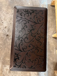 Anti-Fatigue Brown 20 in. x 36 in. Embossed Comfort Kitchen Mat